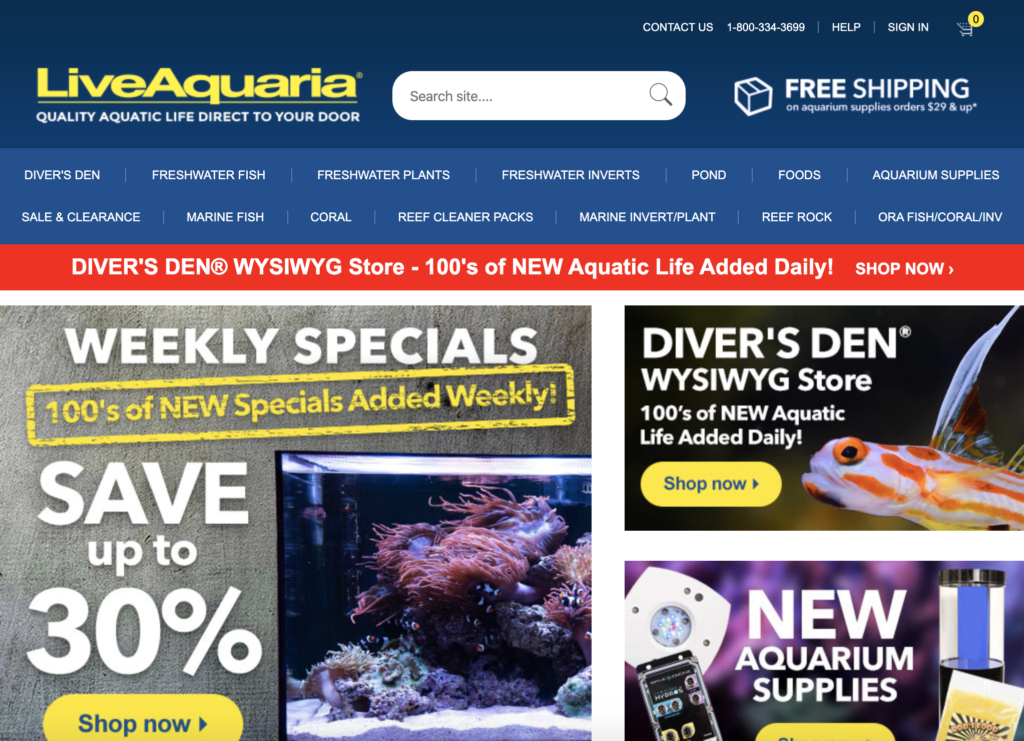 aquarium supplies online